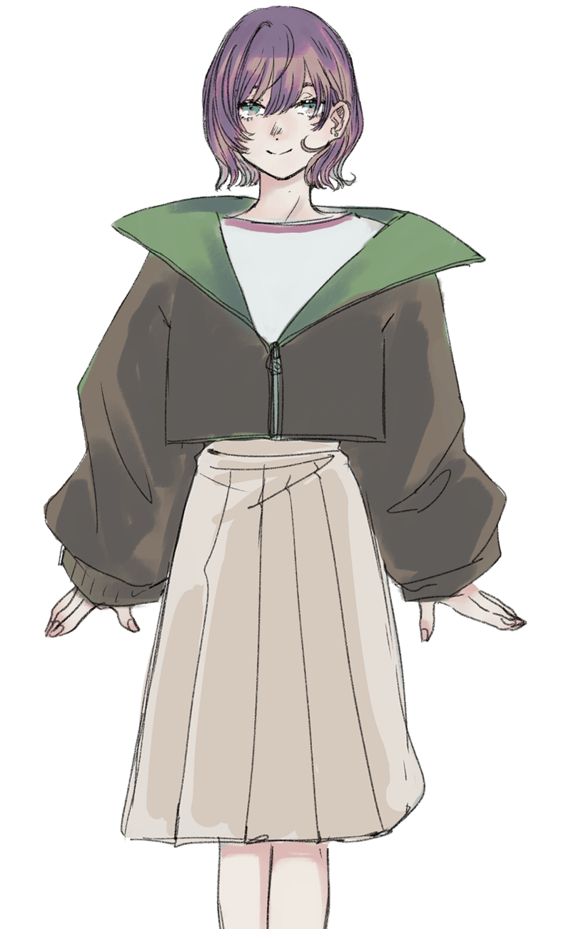 Visuel du personnage principal du jeu, une jeune fille du nom de Chiyo Watanabe.